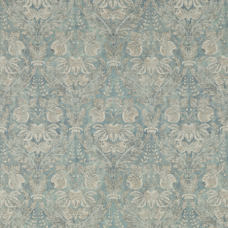 G P & J BAKER - LAPURA DAMASK- BLUE - Fabric by the Yard BLUE