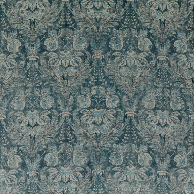 G P & J BAKER - LAPURA VELVET- BLUE - Fabric by the Yard BLUE