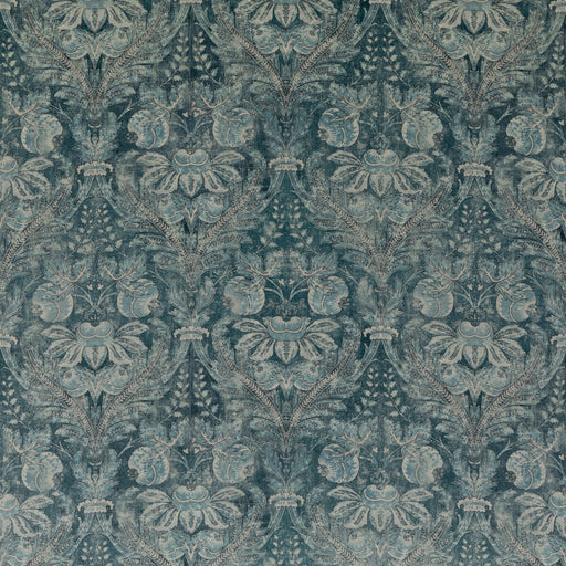 G P & J BAKER - LAPURA VELVET- BLUE - Fabric by the Yard BLUE