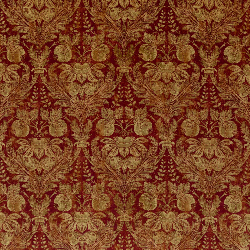 G P & J BAKER - LAPURA VELVET- INDIAN RED - Fabric by the Yard INDIAN RED