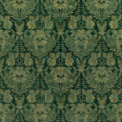 G P & J BAKER - LAPURA VELVET- EMERALD - Fabric by the Yard EMERALD