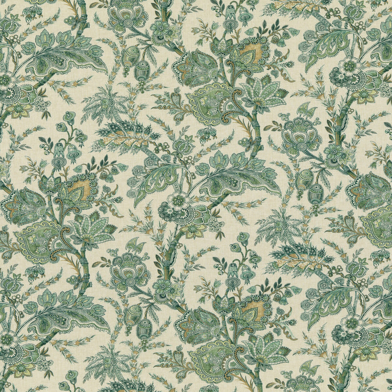 G P & J BAKER - JEWEL INDIENNE- EMERALD - Fabric by the Yard EMERALD