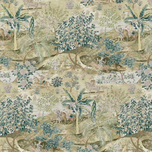 G P & J BAKER - RAMAYANA- GREEN/MOLE - Fabric by the Yard GREEN/MOLE