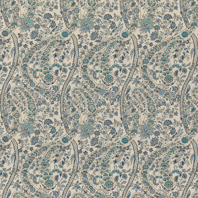 G P & J BAKER - BUKHARA PAISLEY- BLUE - Fabric by the Yard BLUE