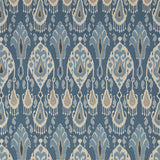 G P & J BAKER - IKAT BOKHARA- BLUE - Fabric by the Yard
