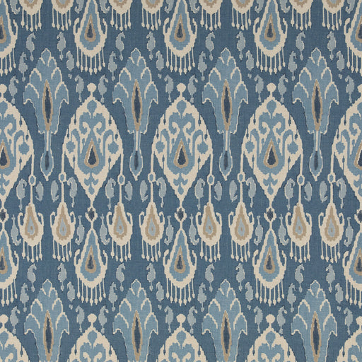 G P & J BAKER - IKAT BOKHARA- BLUE - Fabric by the Yard BLUE