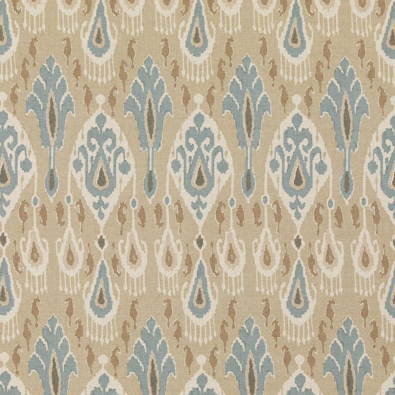 G P & J BAKER - IKAT BOKHARA- SAND - Fabric by the Yard SAND