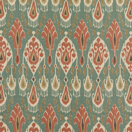 G P & J BAKER - IKAT BOKHARA- TEAL - Fabric by the Yard TEAL