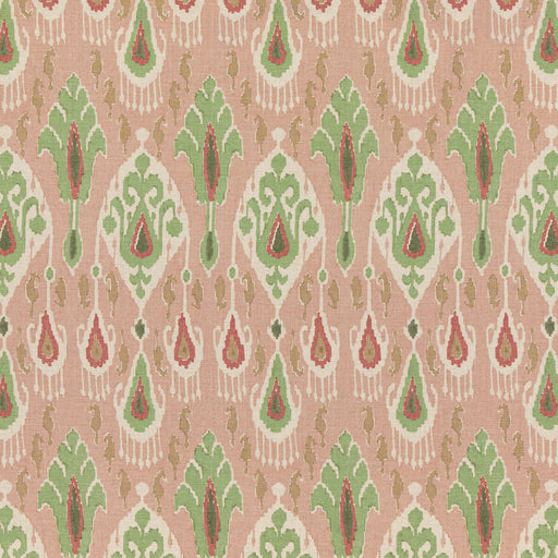 G P & J BAKER - IKAT BOKHARA- ROSE/GREEN - Fabric by the Yard ROSE/GREEN