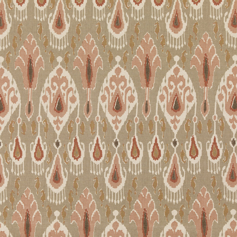 G P & J BAKER - IKAT BOKHARA- NEUTRAL - Fabric by the Yard NEUTRAL