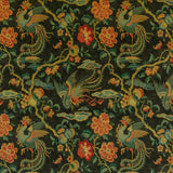 G P & J BAKER - CHIFU VELVET- CHARCOAL/MULTI - Fabric by the Yard