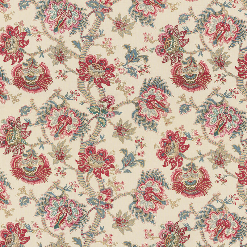 G P & J BAKER - KINGHAM- RED/ BLUE - Fabric by the Yard RED/ BLUE