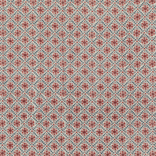 G P & J BAKER - CAMDEN TRELLIS- RED/ BLUE - Fabric by the Yard RED/ BLUE