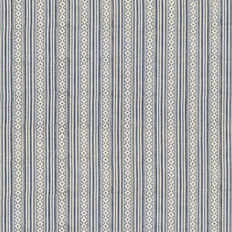 G P & J BAKER - EBURY STRIPE- BLUE - Fabric by the Yard BLUE