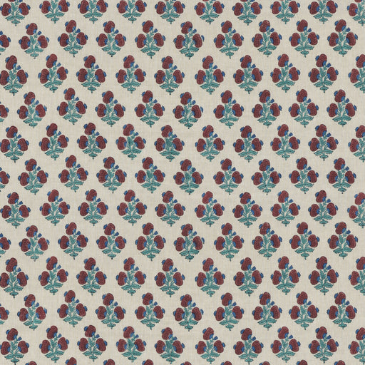 G P & J BAKER - JAIPUR POPPY- RED/BLUE - Fabric by the Yard RED/BLUE