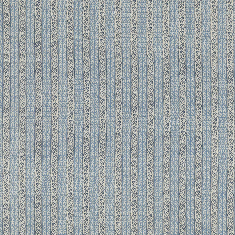G P & J BAKER - TETBURY STRIPE- BLUE - Fabric by the Yard BLUE