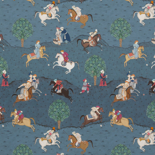 G P & J BAKER - CASPIAN- INDIGO/RED - Fabric by the Yard INDIGO/RED