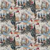 G P & J BAKER - SHALIMAR- INDIGO/RED - Fabric by the Yard