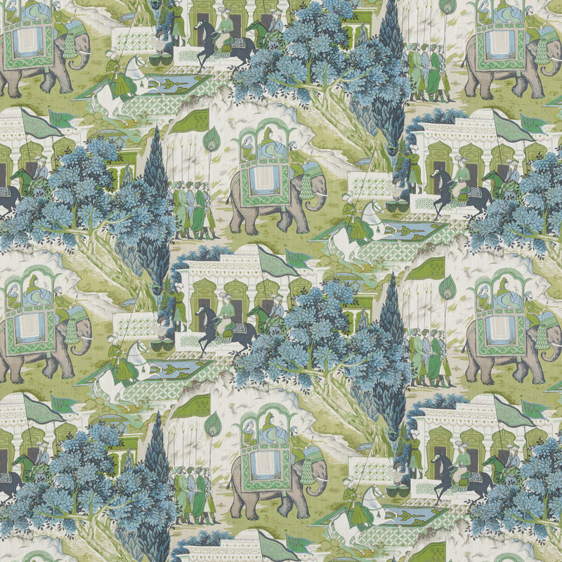 G P & J BAKER - SHALIMAR- TEAL - Fabric by the Yard TEAL