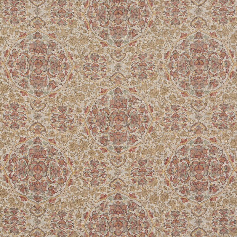 G P & J BAKER - KIANA- RED/AQUA - Fabric by the Yard RED/AQUA