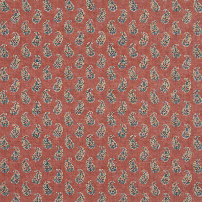 G P & J BAKER - PATOLA PAISLEY- RED - Fabric by the Yard RED