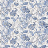 G P & J BAKER - INDIENNE FLOWER- BLUE - Fabric by the Yard