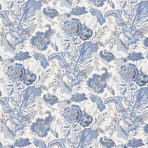 G P & J BAKER - INDIENNE FLOWER- BLUE - Fabric by the Yard BLUE