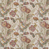 G P & J BAKER - INDIENNE FLOWER- EMERALD/RED - Fabric by the Yard