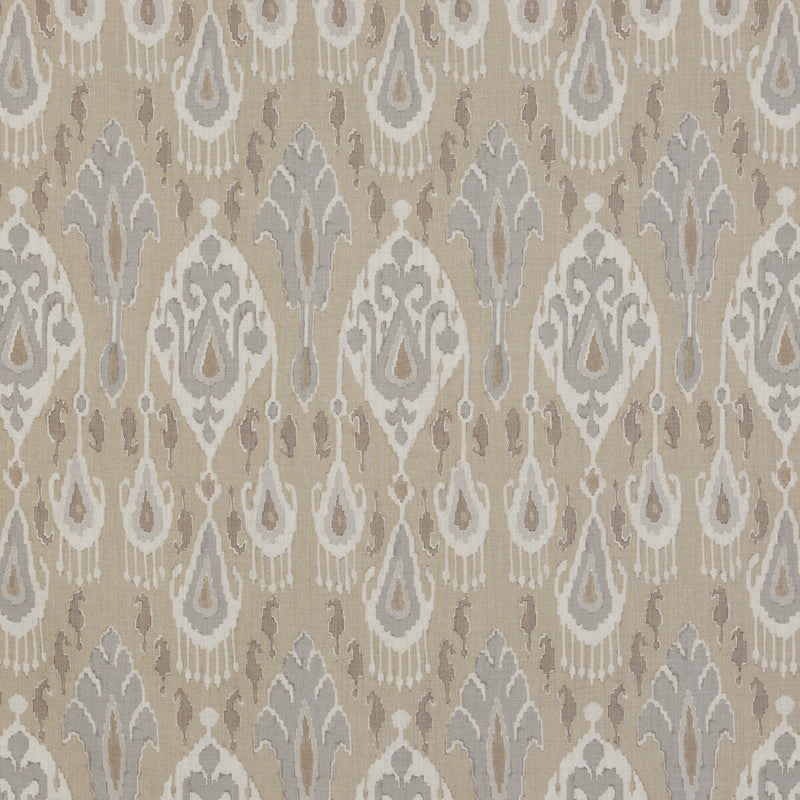 G P & J BAKER - IKAT BOKHARA LINEN- PARCHMENT - Fabric by the Yard PARCHMENT