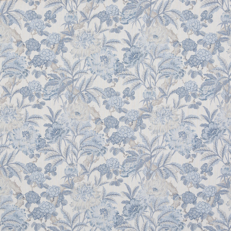 G P & J BAKER - SUMMER PEONY- BLUE - Fabric by the Yard BLUE