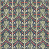G P & J BAKER - BIRDS & CHERRIES COTTON- INDIGO - Fabric by the Yard