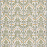 G P & J BAKER - BIRDS & CHERRIES COTTON- AQUA - Fabric by the Yard