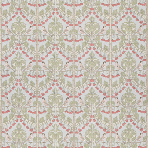 G P & J BAKER - BIRDS & CHERRIES COTTON- SOFT BLUE - Fabric by the Yard SOFT BLUE