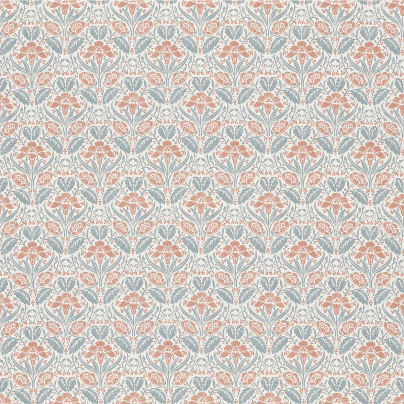 G P & J BAKER - IRIS MEADOW COTTON- TEAL - Fabric by the Yard TEAL