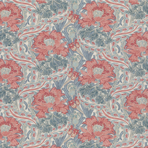 G P & J BAKER - BRANTWOOD COTTON- TEAL - Fabric by the Yard TEAL