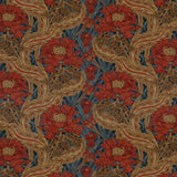 G P & J BAKER - BRANTWOOD VELVET- RED/BLUE - Fabric by the Yard