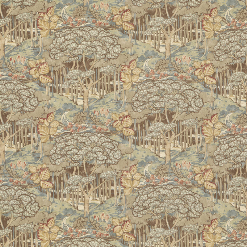G P & J BAKER - RUSKIN COTTON- TEAL - Fabric by the Yard TEAL