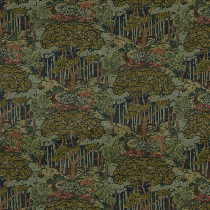 G P & J BAKER - RUSKIN VELVET- EMERALD - Fabric by the Yard EMERALD