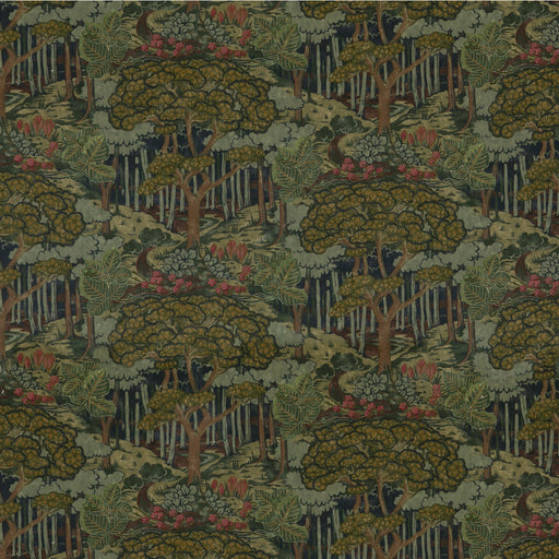 G P & J BAKER - RUSKIN VELVET- EMERALD - Fabric by the Yard EMERALD