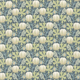 G P & J BAKER - PUMPKINS COTTON- GREEN/BLUE - Fabric by the Yard