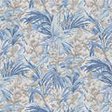 G P & J BAKER - TRUMPET FLOWERS COTTON- BLUE - Fabric by the Yard