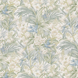 G P & J BAKER - TRUMPET FLOWERS COTTON- BLUE/GREEN - Fabric by the Yard