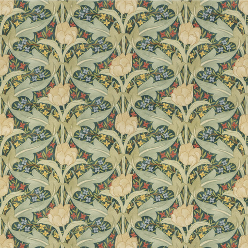 G P & J BAKER - TULIP & JASMINE COTTON- EMERALD - Fabric by the Yard EMERALD