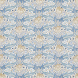 G P & J BAKER - TULIP & JASMINE COTTON- BLUE - Fabric by the Yard