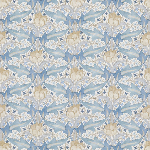 G P & J BAKER - TULIP & JASMINE COTTON- BLUE - Fabric by the Yard BLUE
