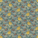 G P & J BAKER - TULIP & JASMINE COTTON- TEAL - Fabric by the Yard