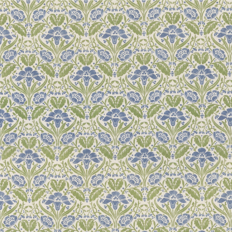 G P & J BAKER - IRIS MEADOW- BLUE/GREEN - Fabric by the Yard BLUE/GREEN