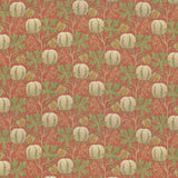 G P & J BAKER - PUMPKINS- RED/GREEN - Fabric by the Yard
