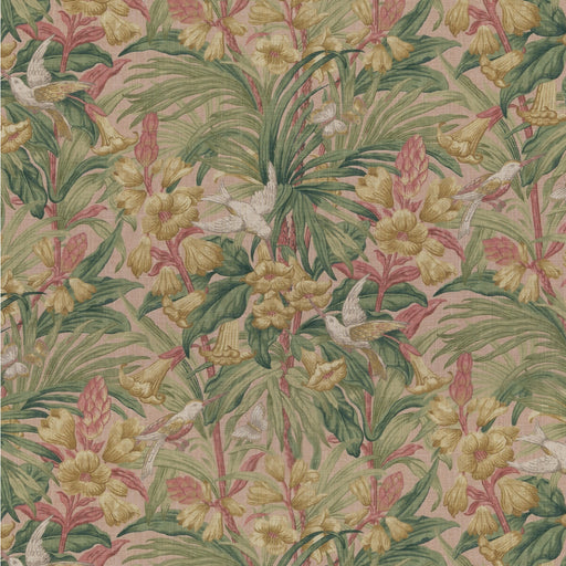 G P & J BAKER - TRUMPET FLOWERS- BLUSH - Fabric by the Yard BLUSH