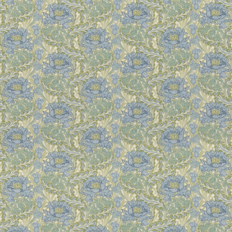 G P & J BAKER - LITTLE BRANTWOOD- BLUE/GREEN - Fabric by the Yard BLUE/GREEN
